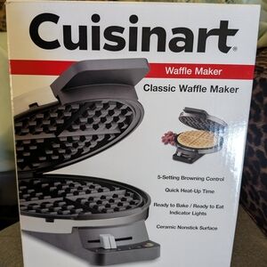 Cuisinart Silver And Slate Classic Waffle Maker NWT